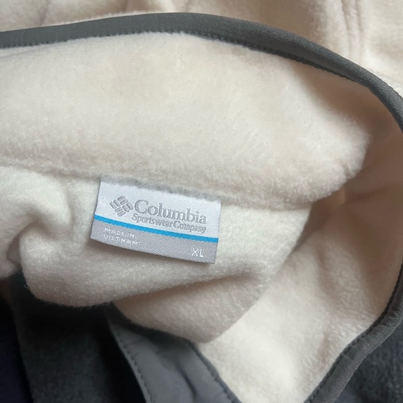 Columbia Benton Springs Half Snap Pullover in Gray /Cream Size XL NWT MSRP $60 - Picture 2 of 6